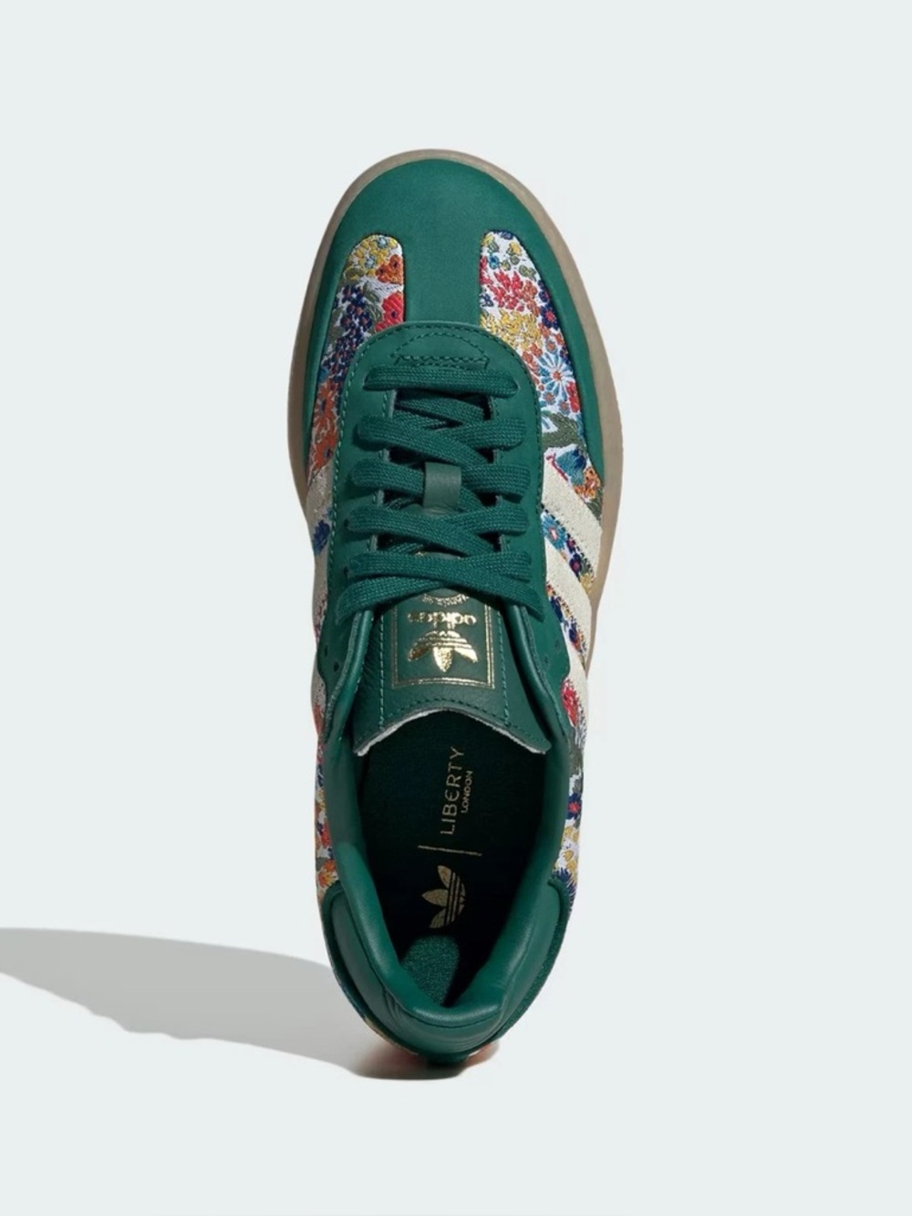 Adidas Sambae Liberty London Collegiate Green Floral Sambas 7 JH7289 - Picture 2 of 6